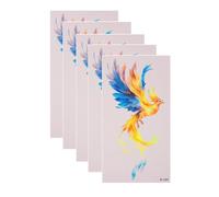 Pasisuu 5 Sheets Butterfly Tattoo Stickers, Waterproof Temporary Flower Tattoos, Colorful Butterfly Face Body Tattoos for Parties Night Club Music Festival X