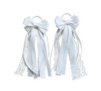 Pasisuu Cowboy Boot Charms for Women with Pink White Bow Faux Pearls Lace Trim 20cm Length Decorative Ribbon Accessories Designed for Cowgirl Boots Universal Fit Hardware