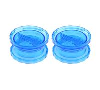 Pasisuu Fine Minced Garlic Chopper Transparent Manual Tool Portable Size,One-Handed Use Multi-Purpose Kitchen for Garlic, Onion, Ginger, Nuts, Herbs, Kitchen Gadget Blue 2pcs