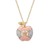 Pasisuu Openable Fruit Charm Necklace, Hidden Figurine Inside Pendant, 40cm+5cm Copper Chain, Gold, Compatible with Women's Fashion