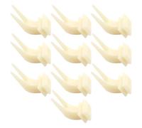 Pasisuu Parrot Fruit Skewer Bird Food Fork, Easy Feeding Tool Fruit Vegetable Holder for Small Pets, 10 Pack Durable Plastic Treat Clips designed for Cage Mounting Small 10pcs