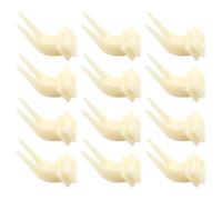 Pasisuu Parrot Fruit Skewer Bird Food Fork, Easy Feeding Tool Fruit Vegetable Holder for Small Pets, 10 Pack Durable Plastic Treat Clips designed for Cage Mounting Small 12pcs