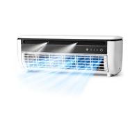 Pasisuu Portable Mini Split Air Conditioner Fan with Mist, 6000mAh Battery Powered 33cm White, 1 Pack, Compatible with Wall Mount or Desk, 3 Speed Quiet Air Cooler for Home Office White
