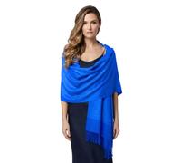 PASKMLNA Paisley Jacquard Pashmina Shawl Wrap Scarf Stole, Royal Blue, Large