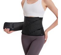 Paskyee Postpartum Belly Band, Abdominal Binder Post Surgery Belly Wrap, C Section Recovery Must Haves, Girdle for Postnatal Care, Waist/Pelvis Belt for Back Pain Relief Black L/XL