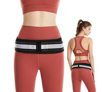 Paskyee Sacroiliac SI Joint Belt with Extra 6-Row Hooks&Eyes, Lower Back Support Brace for Men and Women - Pelvic Support Belt,Sciatica Pelvis Lumbar Hip Pain Relief (One Size)