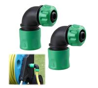 PASLFC Pack of 2 Garden Hose Quick Coupling Angle Adapter, 90 Degree Garden Hose Adapter, 90 Degree Hose Coupling Connections, Garden Hose Connector 1/2 Inch, Garden Hose Quick Coupling