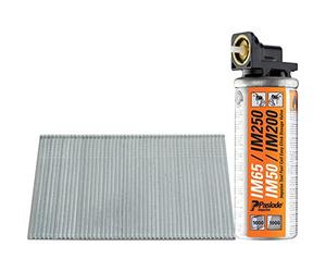 Paslode 19mm IM65 Galvanised Straight Brads 2,000 2 x Fuel Cells