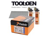 Paslode 300272 F16 1.6mm x 45mm Galvanised Angled Brad Nails (2000 Pack & 2 Fuel