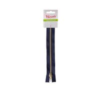Pasmanta Non-Separating Trouser Zip, 7.8 inch/20 cm, Metal Zip Slide Fastener for Jeans, Chinos and Bermuda Shorts (Navy blue - 20cm)