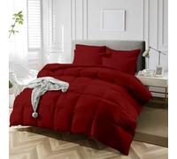 PASMINA Anti Allergy Emperor Size Duvet, 10.5 Tog All Year Round Quilt Ideal for Summer & Winter, Super Soft Comforter with Corner Tabs, Machine Washable Quilt Duvet (224cm x 224cm, Burgundy)