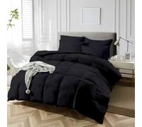 PASMINA Hotel Collection Single Duvet All Year Round 10.5 Tog Luxurious Hotel Quality Duvet Quilt Hypoallergenic and Machine Washable Duvet Set, 100% Cotton Comforter, Black