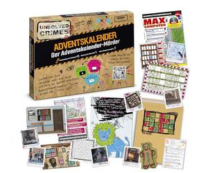 Pasmo Unsolved Crime Advent Calendar - Escape Game Toy Advent Calendar Boys with 24 Puzzles, German Language - Gift Boy 8 Years