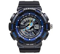 PASNEW Watches Multifunction Boys Large Dial Waterproof Watches Outdoor Sports Watch, 490-Blue, Sports, leisure, waterproof, digital, analogue
