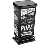 Plastic Waste Bin Rotho Paso Trash Can w/ pedal and lid, Multiple Colors & Sizes