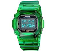 PASOY Women Outdoor Sports Swim Watches Digital Multi-Function Alarm Stopwatch Countdown Backlight Girls Waterproof Watch Green, green, Outdoor