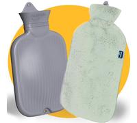 Pasper Hot Water Bottle with Cover - Extra Large - 3.5 Litres XXL - Seamless - Green