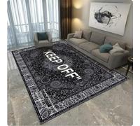 PASPRT Carpet White Black Retro Keep Off Rug Carpet For Living Room Gray Patterned Keep Off Home Decor Modern Carpet Fashion Decor Rugs Gifts 160x230cm