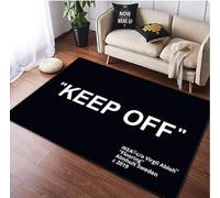 PASPRT Keep Off Rug Black Keep Off Keep Off Rug Boy Room Decor Rug Cool Rug Black White Rug 120x160cm