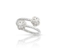 Pasquale Bruni Figlia Dei Fiori 18ct White Gold 0.47ct Diamond Flower Ring D - 11 (51)