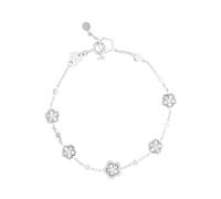 Pasquale Bruni Figlia Dei Fiori 18ct White Gold 0.60ct Diamond Flower Bracelet D - Gold