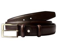 PASQUALE CUTARELLI Mens Plain Smooth Italian Dress Leather Belt Dark Brown Large 40 Inches