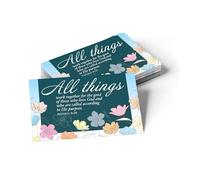 Pass It On Scripture Cards, Faith, Rom 8:28 - Pack of 25 Inspirational Christian Cards with Scripture Encouragement, Bible Verse Cards For Devotional, Bible Study, Memorization & Greetings