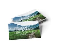 Pass It On Scripture Cards, Mountain Path, The Plans I Have Jeremiah 29:11, Pack of 25 - Inspirational Bible Verse Wallet Cards, Devotional, Bible Study - Small Christian Greetings for Encouragement