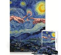 Pass Joint Starry Night 1000 Piece Jigsaw Puzzles for Adults Jigsaw Brain Skill Warm Time Exact Edge (38x26cm)