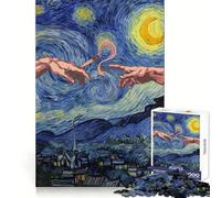 Pass Joint Starry Night 1000 Piece Jigsaw Puzzles for Teenagers Jigsaw Mind Puzzle Tension Relief Art Assembly Premium Gift (38x52cm)