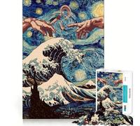 Pass Joint Starry Night Hard Jigsaw Puzzle for Adults 1000 Pieces Think Toy Peaceful Fun Clean Cut Fine Art Piece (50x75cm)