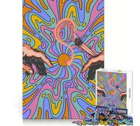 Pass Joints Hands of God 1000 Pieces Jigsaw Puzzles for Teenagers Improve Recall Quiet Hobby Exact Edge Birthday Gift (38x52cm)