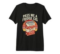 Pass Me A Fridge Cig Vintage Sunset Soda Funny Premium T-Shirt