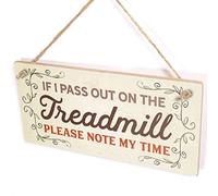 Pass Out on the Treadmill Sign, Leafy Scroll Humour