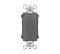 Pass & Seymour TM874BKCC6 Four-Way Decorator Switch 15-Amp 120/277-Volt, Grounding, Black