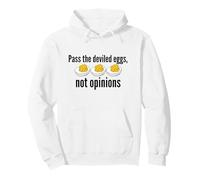 Pass The Deviled Eggs Not Opinions Funny Thanksgiving Pullover Hoodie