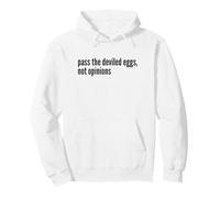 Pass The Deviled Eggs Not Opinions Funny Thanksgiving Pullover Hoodie