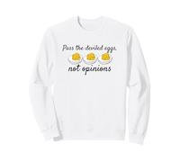 Pass The Deviled Eggs Not Opinions Funny Thanksgiving Sweatshirt
