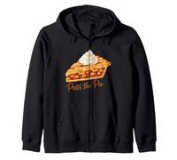 Pass the Pie Dessert Lover Funny Baking Enthusiast Zip Hoodie