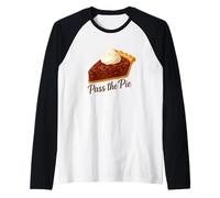Pass The Pie Dessert Lover Thanksgiving Party Apparel Raglan Baseball Tee