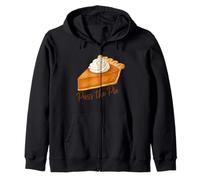 Pass The Pie Pumpkin Funny Dessert Saying Zip Hoodie