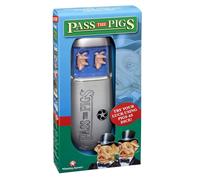Pass the Pigs Winning Moves 123 - Classic Party Pig Dice Game in a Silver Compact Case