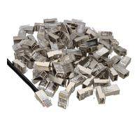 Pass Through Shielded RJ45 Plugs Crimps for Cat5e/Cat6 Ethernet Cable [100 Pack]