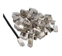 Pass Through Shielded RJ45 Plugs Crimps for Cat5e/Cat6 Ethernet Cable [50 Pack]