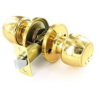 Passage Door Handle Knob Set - Polished Brass