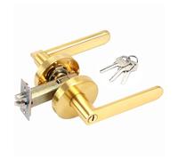 Passage Door Knobs - Modern Golden Interior Handles | Scratch-Resistant Replacement Parts | Zinc Alloy Door Hardware for Apartment Residential Hotel Restaurant Office Use