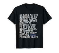 Passage from The Declaration of Arbroath - But for Freedom T-Shirt
