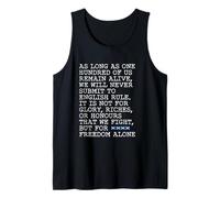 Passage from The Declaration of Arbroath - But for Freedom Tank Top