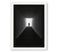 Passage to Light Minimalist Framed Wall Art Print A1 (84.1×59.4cm) White, Wall Decor for Living Room, Bedroom, Office & Home, Ready to Hang, Art Gift