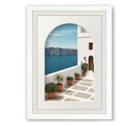 Passage to the Sea Coastal Framed Wall Art Print A4 (29.7×21cm) White, Wall Decor for Living Room, Bedroom, Office & Home, Ready to Hang, Art Gift